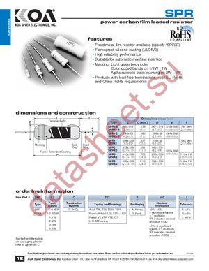 SPR1C391J datasheet  